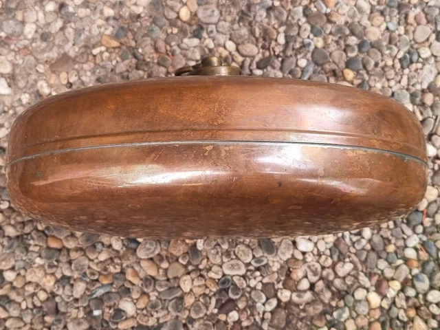 Bettflasche Rein-Kupfer Bettwärmer Alte Wärmflasche Kupfer Antike CU 7