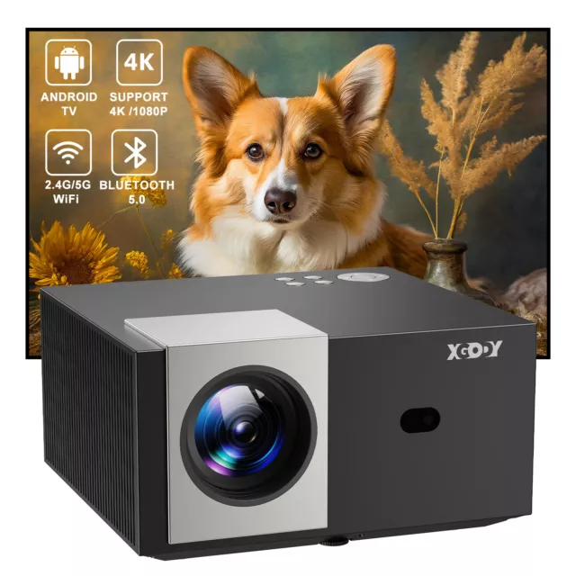 XGODY Projector 5G WiFi Bluetooth Android UHD 4K 18000 Lumen Beamer Home Theater