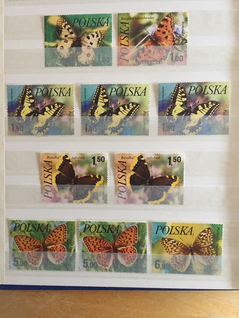 Briefmarken Polen Polska 1977 Mi.-Nr. 2516 - 2521 postfrisch 10 Schmetterlinge