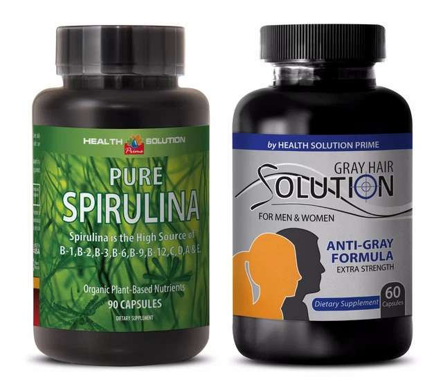 ENERGY AND FOCUS supplement ANTI GRAY HAIR SPIRULINA COMBO