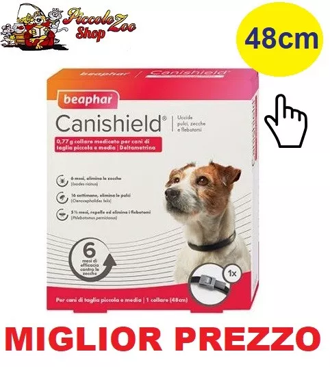 Beaphar Canishield S/M collare antiparassitario cani taglia piccola/media (48cm)