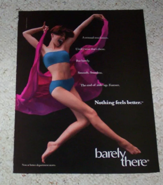 1999 PRINT AD page - Barely There lingerie underwear panties GIRL  advertising $6.99 - PicClick