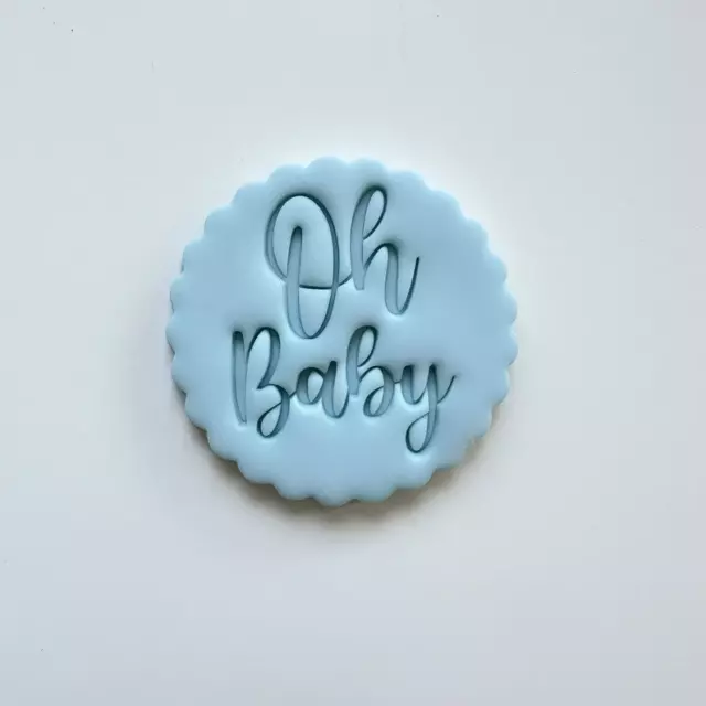 Oh Babysitting with Heart Cookie Biscuit Stamp Fondant Pie Decoration Glass 10cm