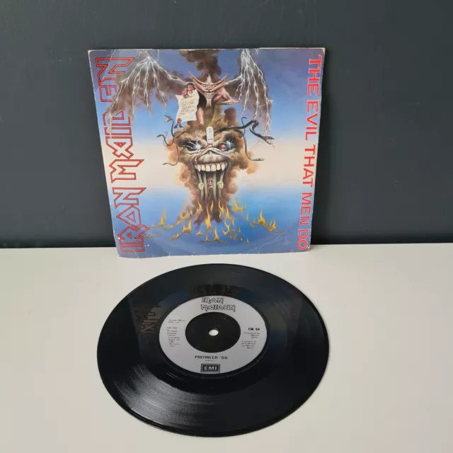 Iron Maiden The Evil That Men Do/Prowler 7" Single Vinyl Record