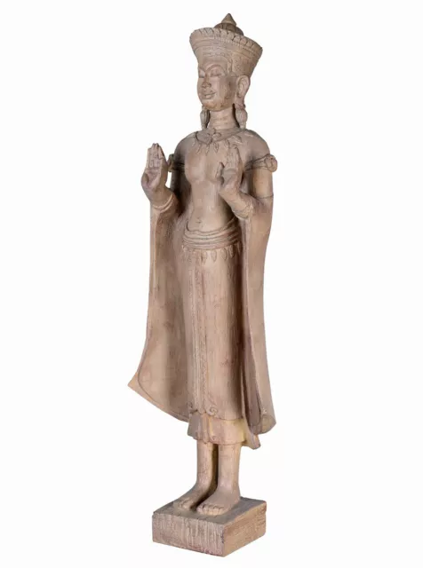 Bouddha Figurine XXL Feng Shui Sculpture Asie Déité Méditation Jardin 90cm