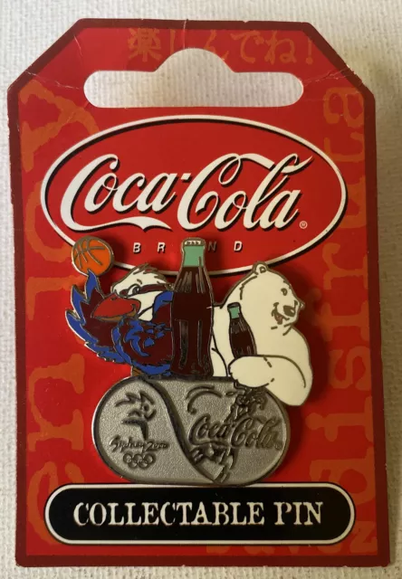 Sydney Olympics 2000 Coca Cola Pin Badge Polar Bear