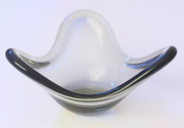 Rare Design Collectible  Holmegaard Selandia 1955 Glass Bowl Signed PER LUTKEN
