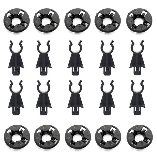 Kit Asta Cofano Clip 10 Pezzi/Set 65722-EB300 Nero per Nissan Xterra