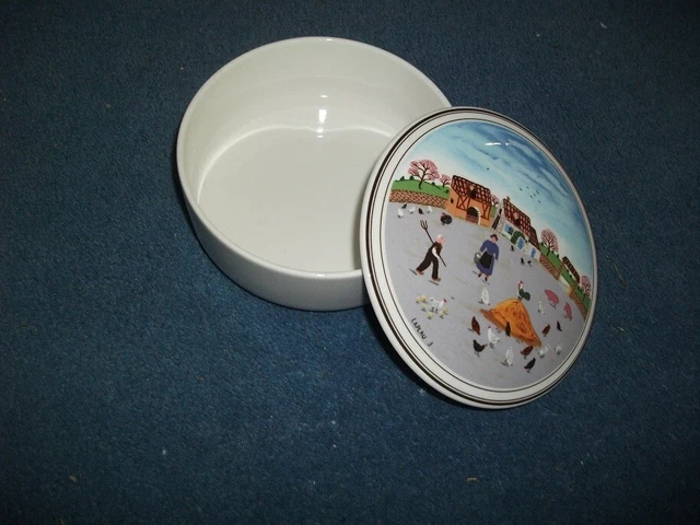 Villeroy Boch Naif Farm Village Candy Trinket Dish Box with Lid Laplau3