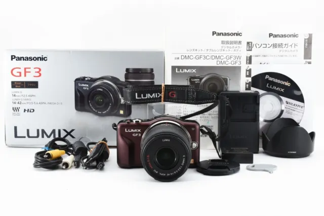 Panasonic LUMIX DMC-GF3 12,1 MP Digitalkamera Braun mit 14–42 mm Objektiv...