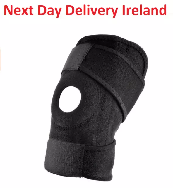 Black Knee Brace Pad Support Protect Compression Breathable Running Support