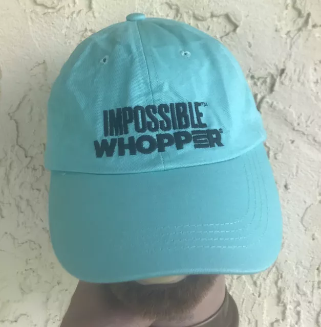 Burger King Impossible Whopper Logo Employee Hat Cap Adjustable One Size (2)