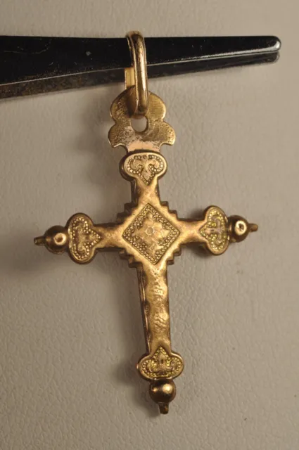 Croix Regionale Ancien Plaque Or Antique Cross Pendant