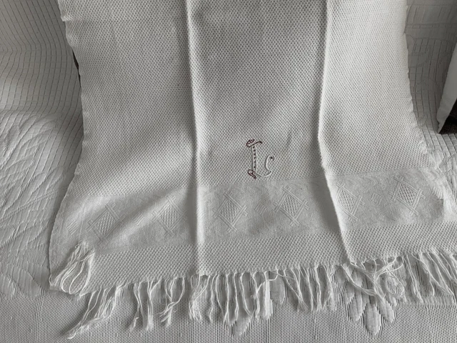 Serviettes anciennes monogrammées - France