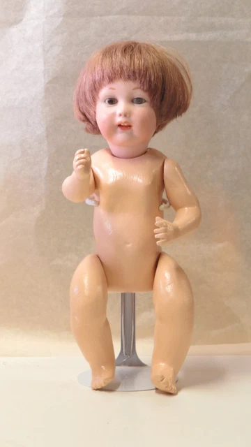 Poupée Ancienne Reproduction Bambino Métis 26 Cm – Tête Biscuit Porcelaine, Yeux Cristal