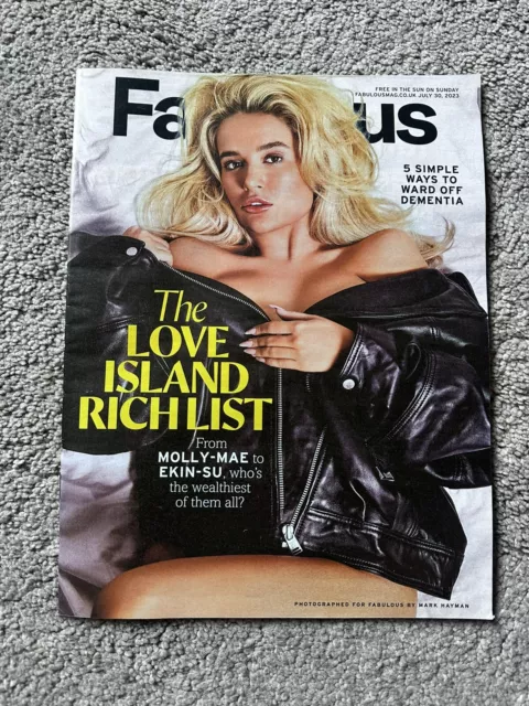 UK Sun On Sunday Fabulous Magazine 30/7/23 30th July 2023 Love Island Rich List