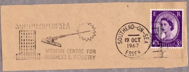Gb 1967 Qe Ii Slogan Cancel On Piece Southend On Sea Modern Centre For Business.