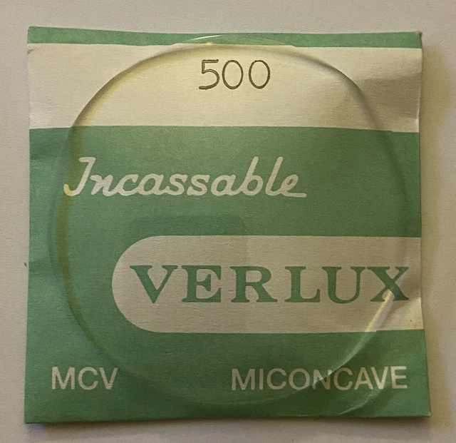 Verre De Montre VERLUX Miconcave En Plexi - Diamètre 34,8 Mm, Neuf