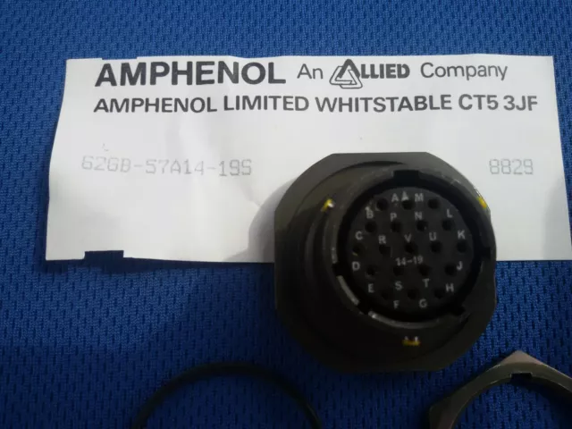 AMPHENOL 62GB-57A14-19S Circular MIL Spec Connector 19 pin  Size 14