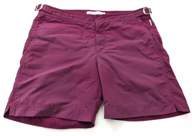 Orlebar Brown Swim Shorts Mens 30 Purple OB Classic Bulldog Trunks Zip Pocket