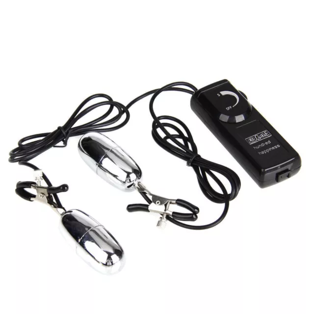 Electric Vibrating Nipple Clamps Bullet Egg Vibrator Stimulator Massager Sex Toy