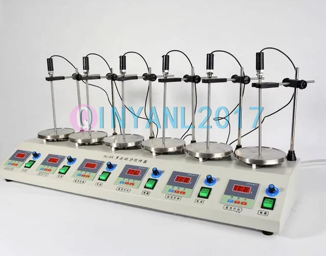 6 Heads Multi unit Digital Thermostatic Magnetic Stirrer Hotplate mixer HJ-6A