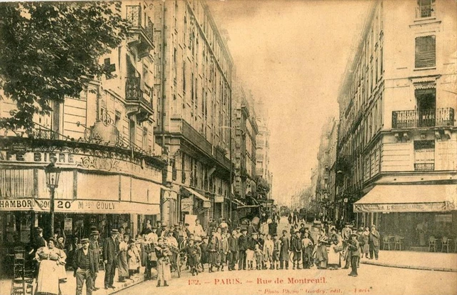 CPA 75 PARIS XI RUE DE MONTREUIL (animated CPA) SUPERB ANIMATION