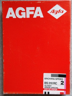 Agfa Brovira SPEED BW310PE 1 Vintage carta fotografica 25 FOGLI 5x7” LUCIDA MORBIDA BIANCA 