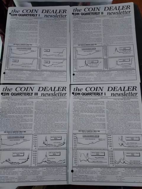 2010 Coin Dealers Newsletter quarterly I, II & III complete 11 issues very nice!