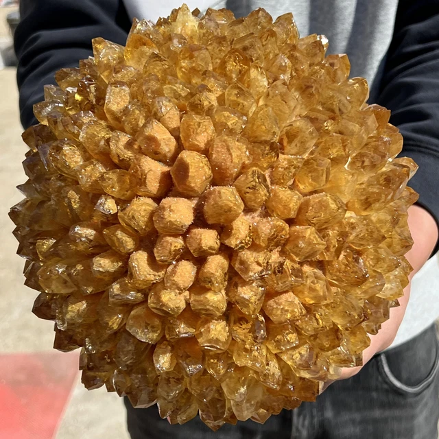 11.5LB New Find Yellow Phantom Quartz Crystal Cluster Mineral Specimen Healing