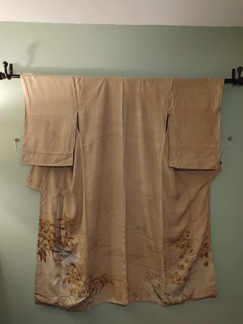 Lovely! Antique Vintage Showa Taisho Japanese Silk Kimono Houmongi