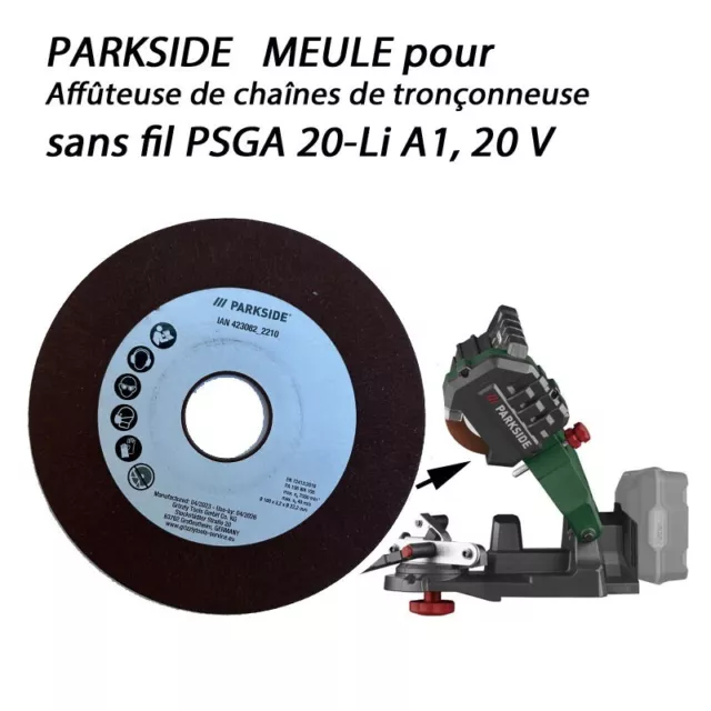 PARKSIDE MEULE pour Affûteuse chaîne tronçonneuse sans fil PSGA 20-Li A1, 20 V