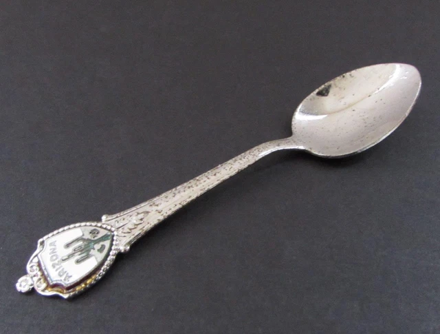 Vintage Arizona Silver Plate Souvenir Spoon 4.25" long