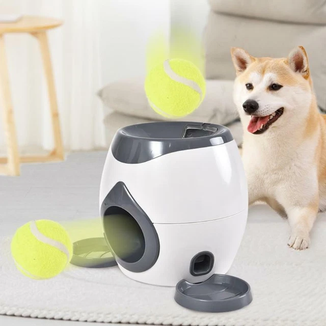 Pet Ball Launcher Interactive Toy Tennis Food Reward Machine Thrower Slow Feeder