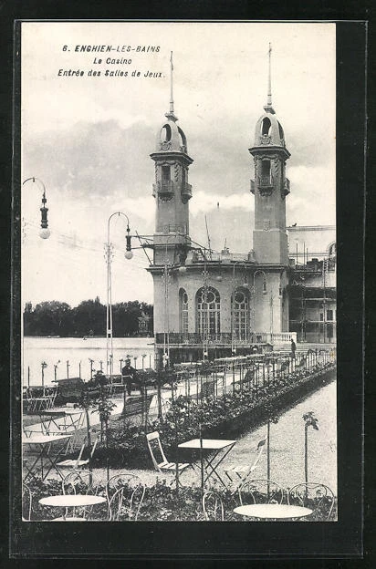 CPA Enchien-les-Bains, Le Casino - Entrée des Salles de Jeux