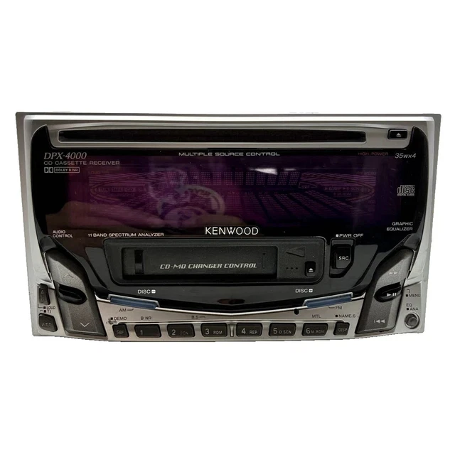 KENWOOD DPX-4000 2DIN CD Cassette Player DSP Car Audio Deck JDM
