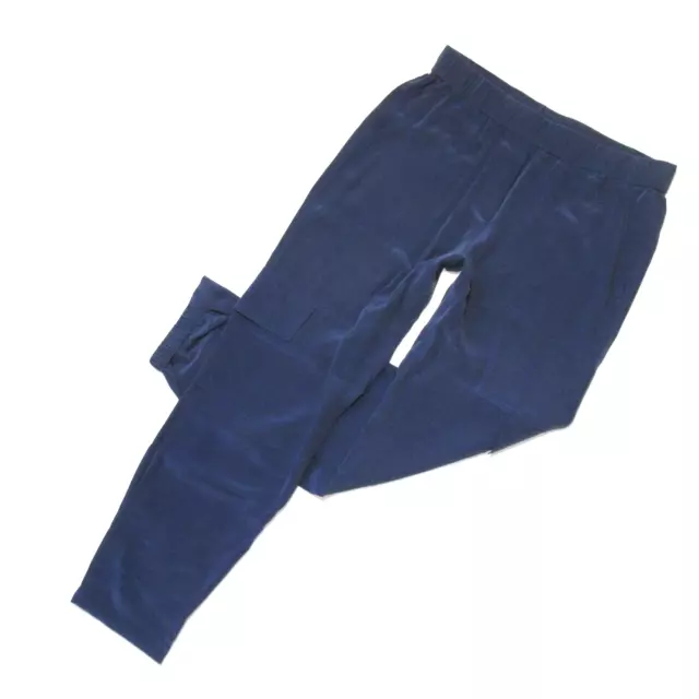 NWT Theory Hamtana in Sapphire Blue Summer Silk Pull-on Cargo Jogger Pants S