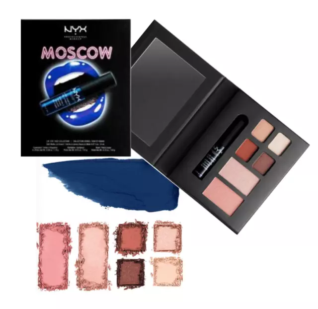 NYX MOSCOW LIPSTICK & PALETTE Soft Matte Lip Cream Eyeshadow Blush Highlight NIB