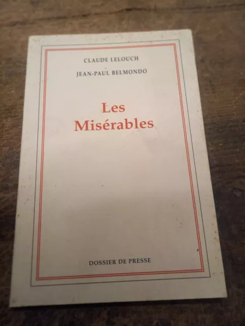 les misérables Claude Lelouch Jean-Paul Belmondo dossier de presse