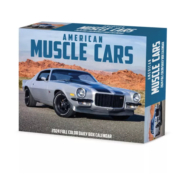 Willow Creek American Muscle Cars 2024 6.2" x 5.4" Box Calendar w