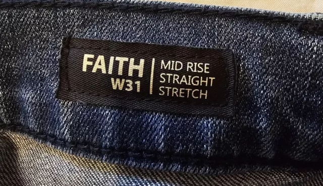 Buffalo Women's Size 31 Jeans Faith Mid-Rise Straight-Leg David Bitton Blue 3