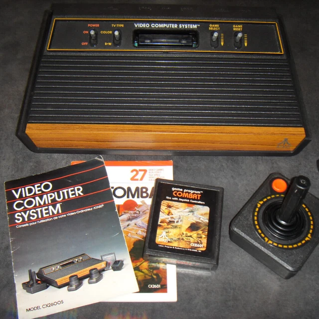 Console Atari 2600 VCS Avec Mod RVB (mieux Que AV) + 6 Jeux Arcade – Occasion