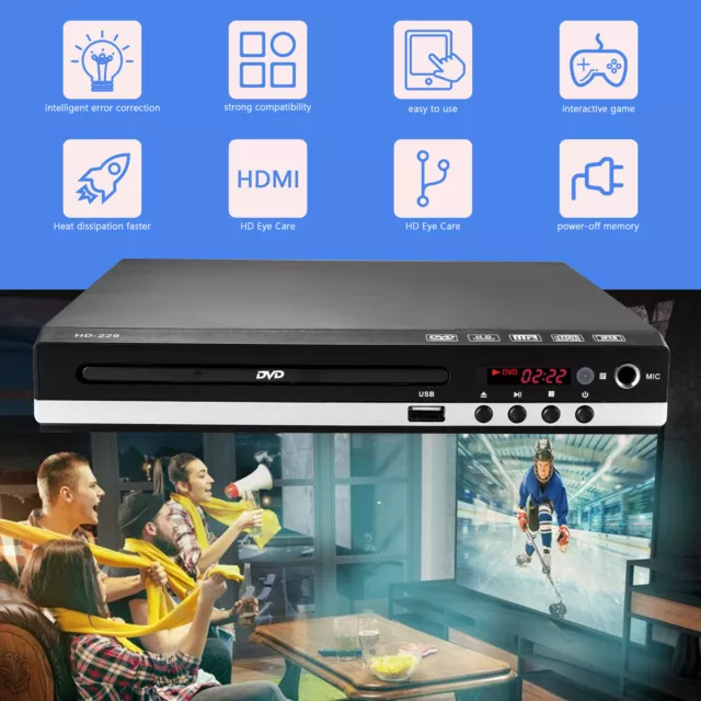 CD DVD UHD Spieler mit HDMI USB AV Anschluss Mit Fernbedienung für TV Player