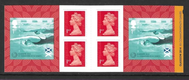 G.B PM43 'Commonwealth Games Glasgow' 2014 - 6 x 1st Class Stamp Booklet