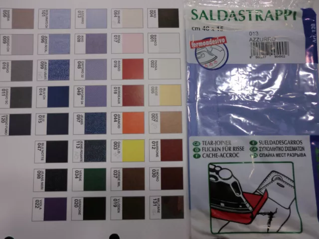 SALDASTRAPPI MARBET TERMOADESIVO 100% COTONE  40 x 15 cm VARI COLORI