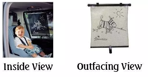 Dream Baby Adjustable Car Sun Shade Auto Window Screen Zebra