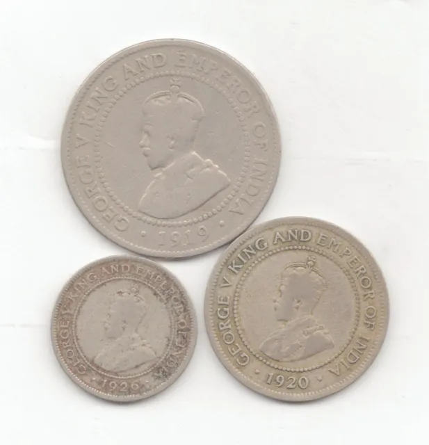 Jamaica 1919-1926 3 Coins Set-Lot Y