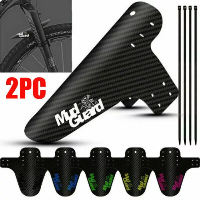 2X MTB Mudguard Guard Set Mountain Bike Bicycle Fender Front Rear Tyre Mud Guard