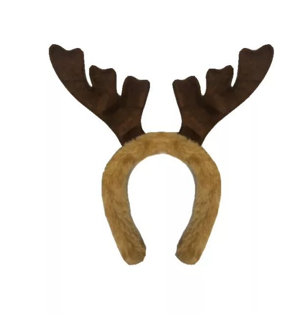 Small Brown Reindeer Antlers Rudolph Headband Christmas Fancy Dress Xmas Party