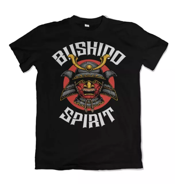 Bushido Spirit mens t shirt Samurai Warrior Respect Wisdom japanese S-3XL
